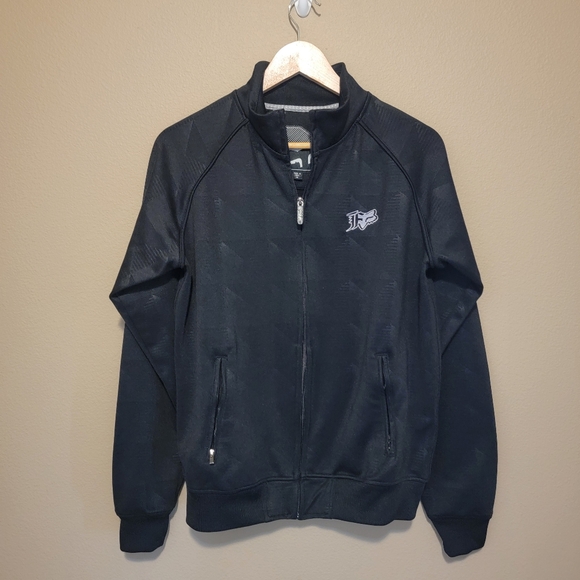 FOX‎ Factory Medium Black Lined Softshell Jacket FOX Racing Logo Zip Pockets - Picture 1 of 5